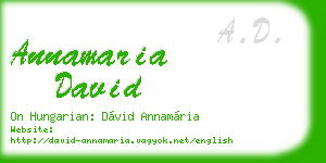 annamaria david business card