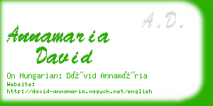 annamaria david business card